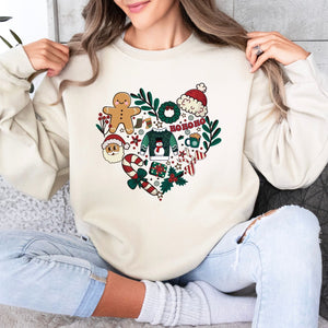 Christmas Heart Crewneck - Adult