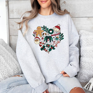 Christmas Heart Crewneck - Adult