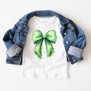 Green Coquette Bow Tee - Infant/Toddler