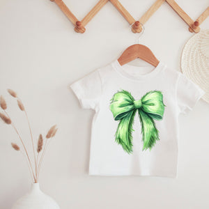 Green Coquette Bow Tee - Infant/Toddler