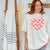 Checked Heart Tee, Valentine's Day T-Shirt, Comfort Colors Shirt