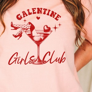 Galentine's Girls Club Tee, Valentine's Day T-Shirt, Comfort Colors Shirt