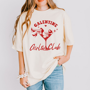 Galentine's Girls Club Tee, Valentine's Day T-Shirt, Comfort Colors Shirt