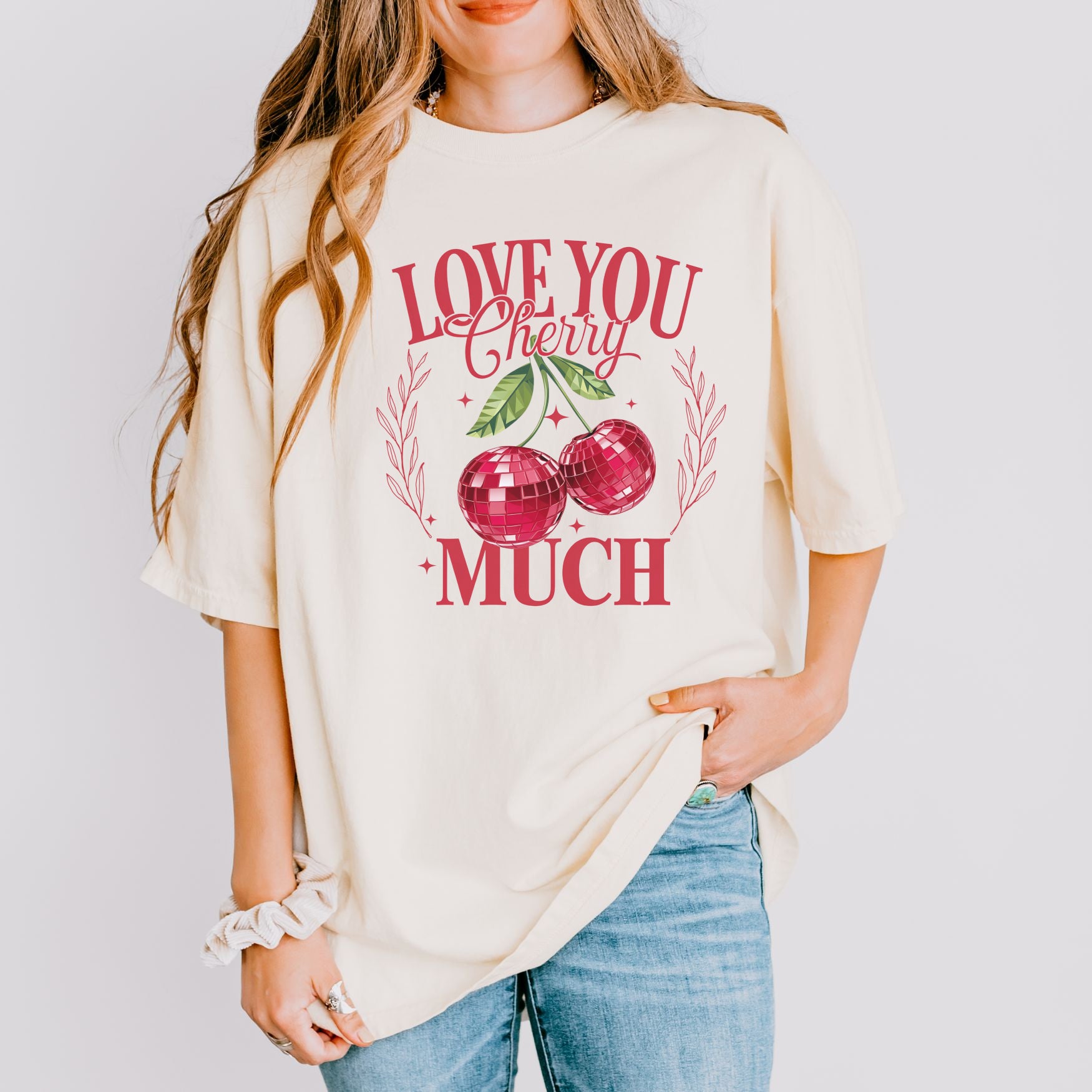 Love You Cherry Much Tee, Valentine's T-Shirt, Comfort Colors Shirt