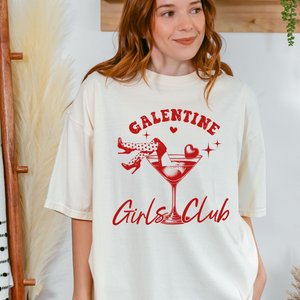 Galentine's Girls Club Tee, Valentine's Day T-Shirt, Comfort Colors Shirt