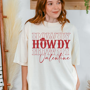 Howdy Valentine Tee, Love Day T-Shirt, Comfort Colors Shirt