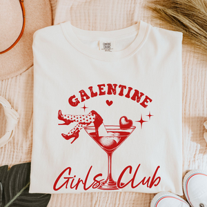 Galentine's Girls Club Tee, Valentine's Day T-Shirt, Comfort Colors Shirt