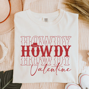 Howdy Valentine Tee, Love Day T-Shirt, Comfort Colors Shirt