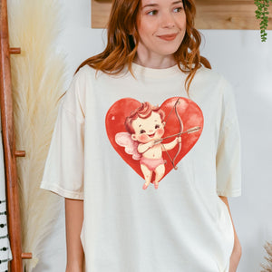 Cupid Heart Tee, Valentine's Day T-Shirt, Comfort Colors Shirt