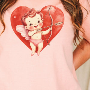 Cupid Heart Tee, Valentine's Day T-Shirt, Comfort Colors Shirt