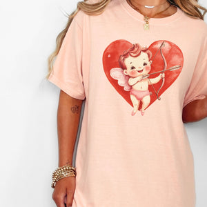 Cupid Heart Tee, Valentine's Day T-Shirt, Comfort Colors Shirt