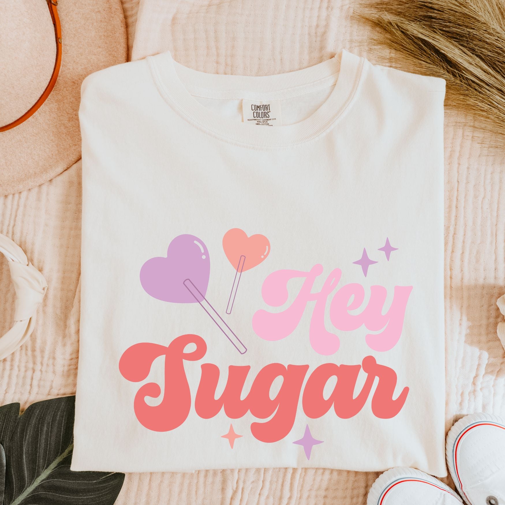 Hey Sugar Tee, Valentine's Day T-Shirt, Comfort Colors Shirt