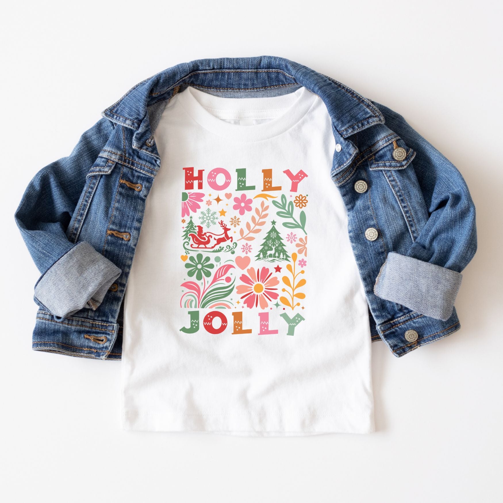 Holly Jolly Floral Tee - Infant/Toddler