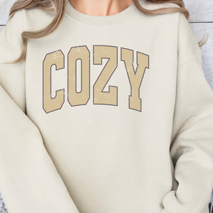 Cozy Sweatshirt, Womenswear Soft Printed Crewneck, Booklover Trendy Cozy Oversized Top