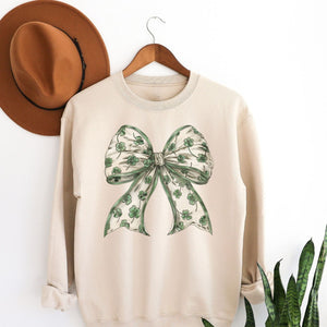 Shamrock Bow Crewneck Sweatshirt