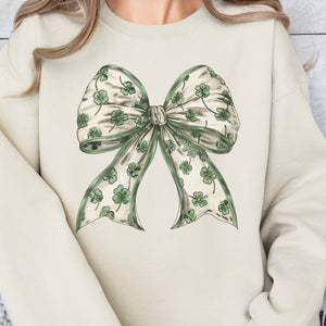 Shamrock Bow Crewneck Sweatshirt