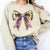 Mardi Gras Bow Crewneck Sweatshirt