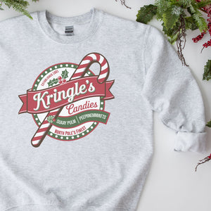 Kringle's Candies Crewneck Sweatshirt, Womenswear Christmas Soft Printed Sweatshirt, Cozy Holiday Oversized Top