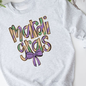 Mardi Gras Coquette Crewneck Sweatshirt