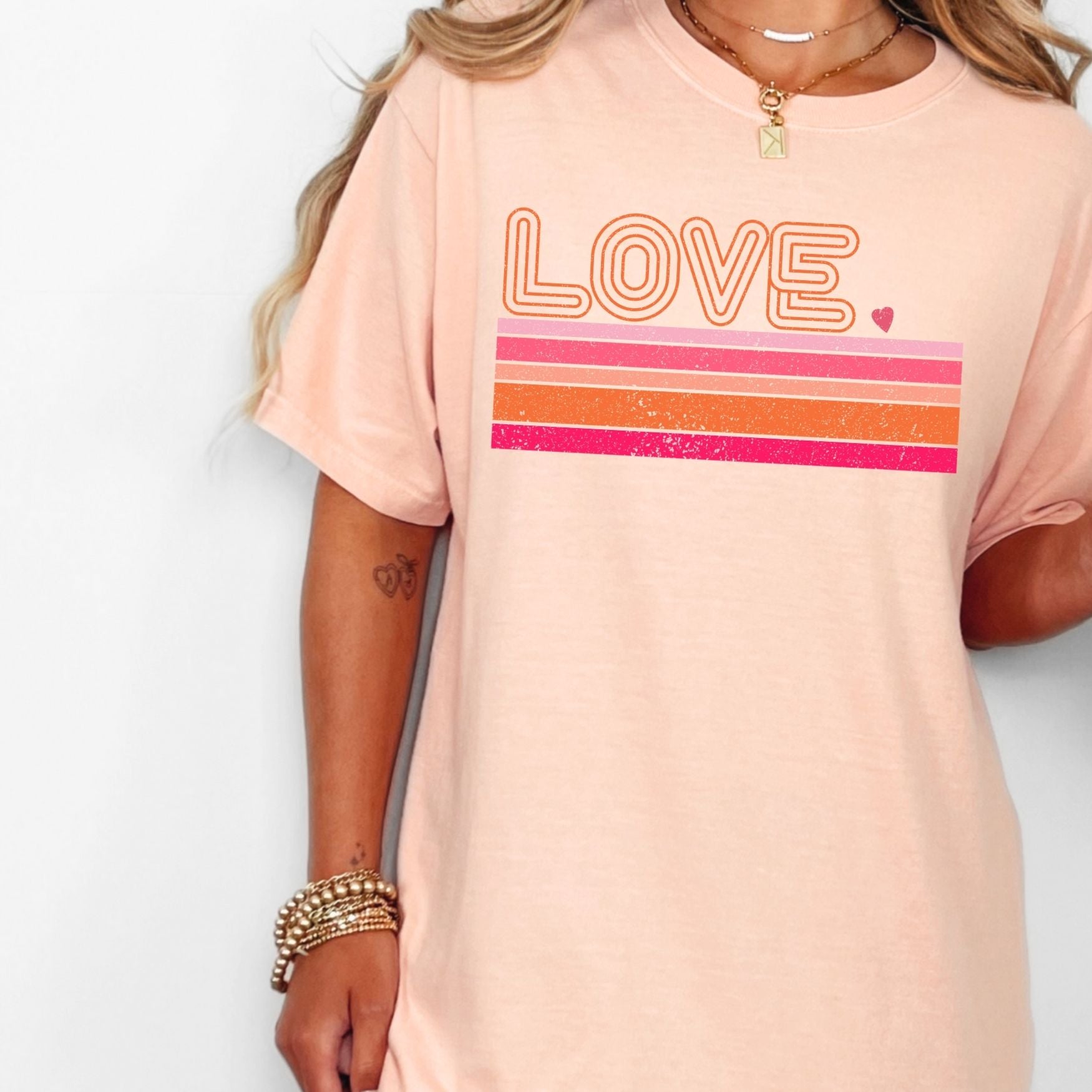 Love Stipe Tee, Valentine's Day T-Shirt, Comfort Colors Shirt