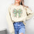 Most Wonderful Time Floral Bow Crewneck Sweatshirt, Womenswear Christmas Soft Printed Sweatshirt