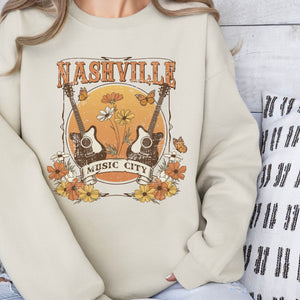 Nashville Music City Crewneck Sweatshirt