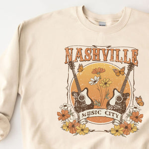 Nashville Music City Crewneck Sweatshirt