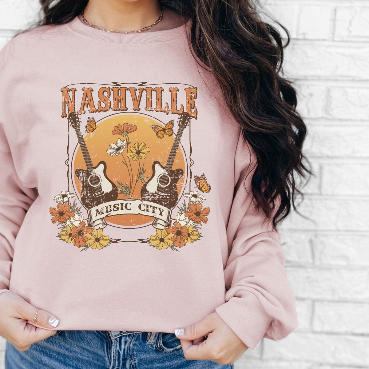 Nashville Music City Crewneck Sweatshirt