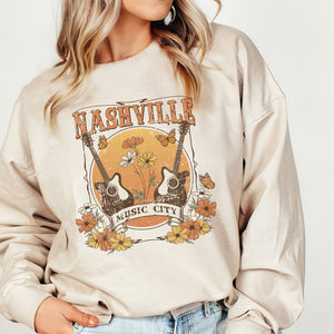 Nashville Music City Crewneck Sweatshirt