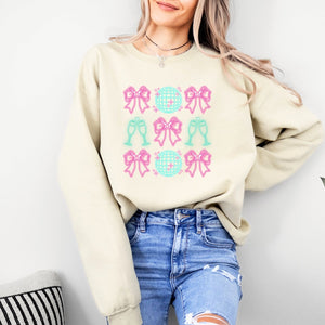 Neon New Year Crewneck Sweatshirt, Womenswear Soft Printed Sweatshirt, Cozy New Year Oversized Top