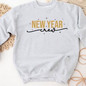 New Year Crew Sweatshirt, Womenswear Soft Printed Crewneck, Cozy New Year Oversized Top