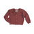 Parker button up sweater in burgundy