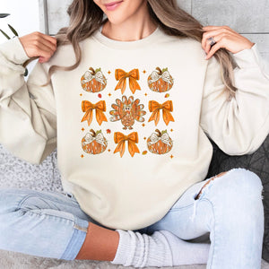 Pumpkins and Turkey Crewneck