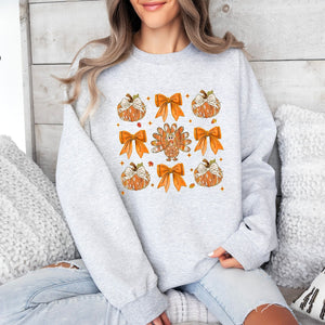 Pumpkins and Turkey Crewneck