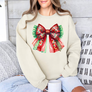 Christmas Disco Bow Crewneck - Adult