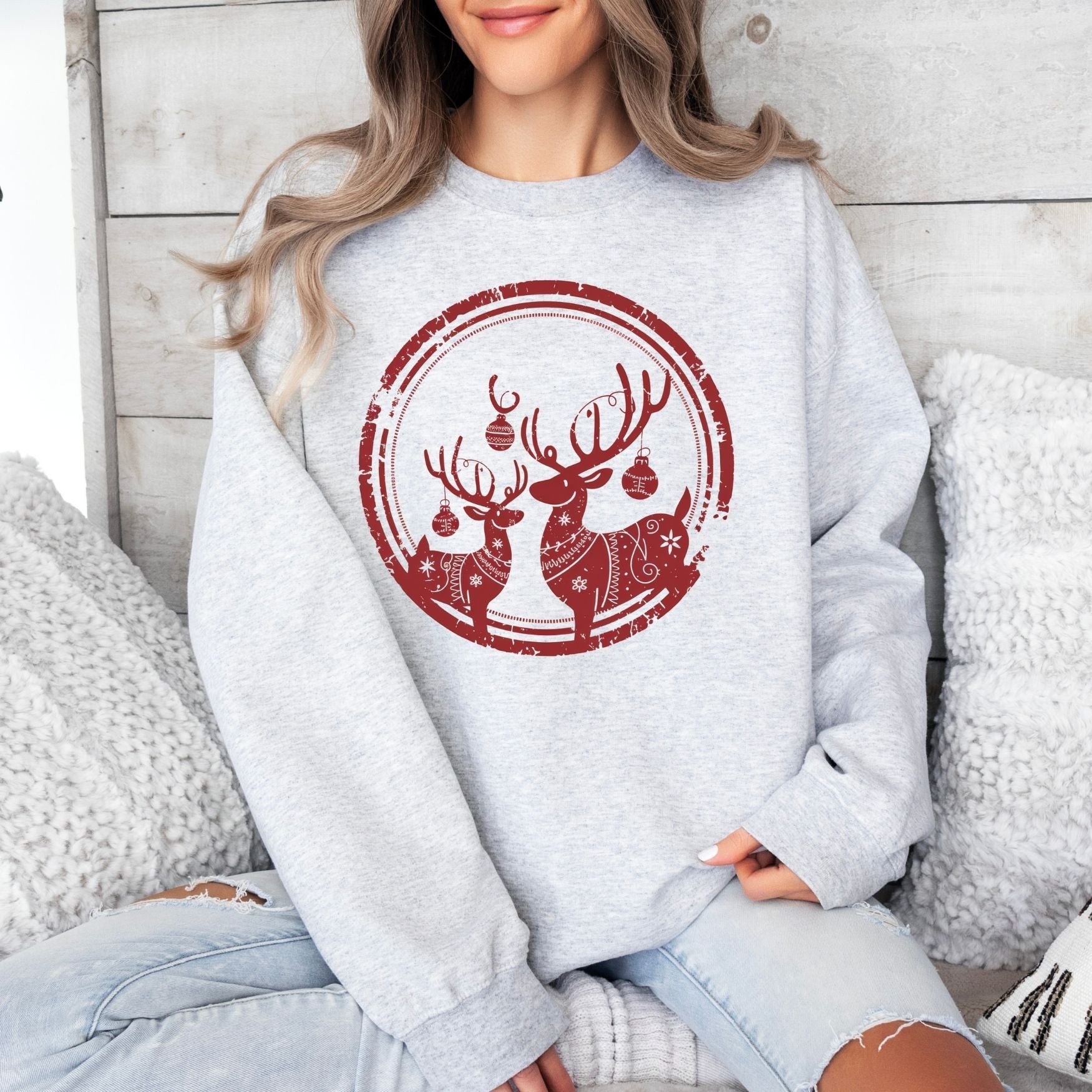 Merry Reindeer Crewneck - Adult