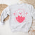 Retro Bear Crewneck Sweatshirt, Womenswear Valentine's Day Soft Printed Sweatshirt, Cozy Love Day Oversized Top