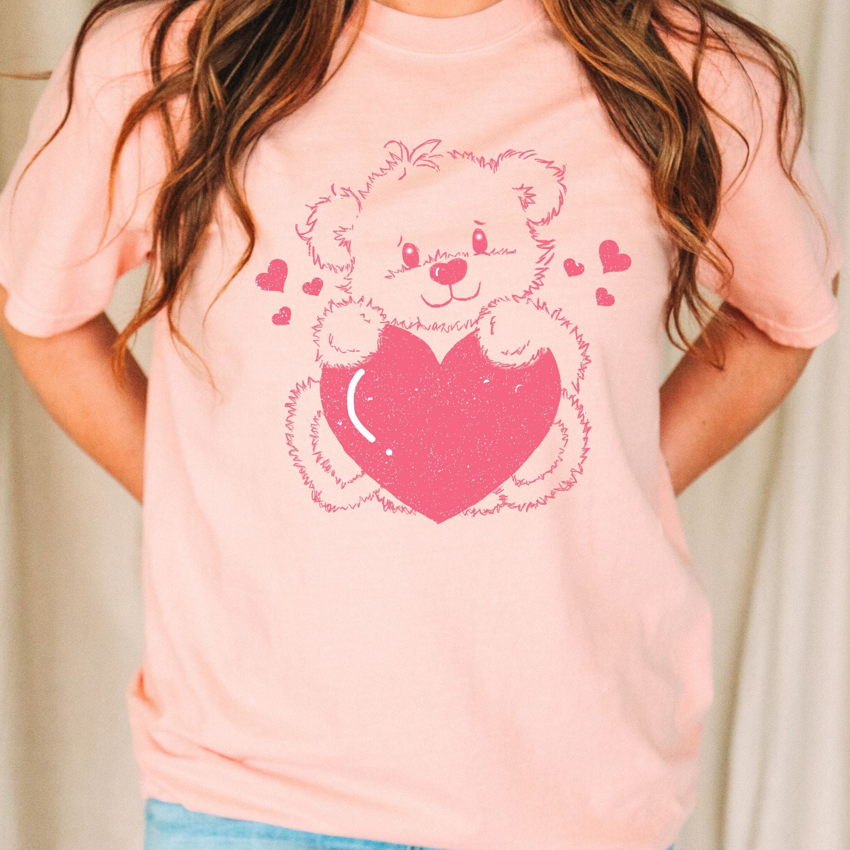 Retro Bear Tee, Valentine's Day T-Shirt, Comfort Colors Shirt