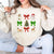 Santa and Christmas Bows Crewneck - Adult