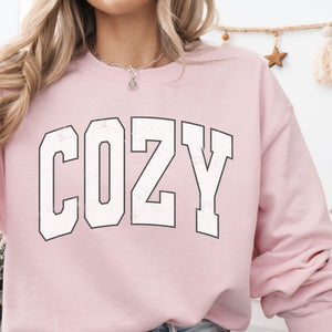 Cozy Sweatshirt, Womenswear Soft Printed Crewneck, Booklover Trendy Cozy Oversized Top