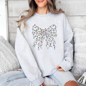 String Lights Bow Crewneck - Adult