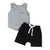 Taylor tank set in grey and black