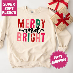 Merry and Bright Crewneck Sweatshirt