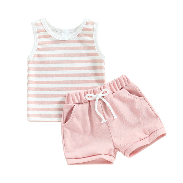 Enzo tank set in soft pink