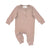 Ribbed thermal romper in soft pink