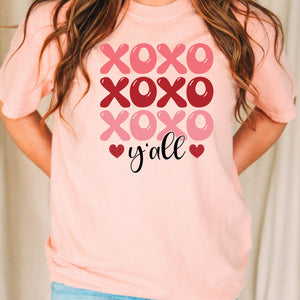 XOXO Y'All Tee, Valentine's Day T-Shirt, Comfort Colors Shirt