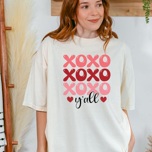 XOXO Y'All Tee, Valentine's Day T-Shirt, Comfort Colors Shirt