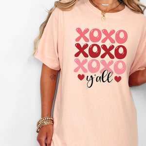 XOXO Y'All Tee, Valentine's Day T-Shirt, Comfort Colors Shirt