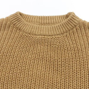 Chunky knit sweater in caramel - ChubbyBubbyBear