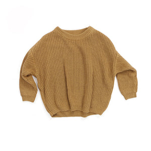 Chunky knit sweater in caramel